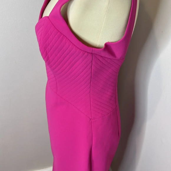 Nicholas Crepe‎ Quilted Bra Dress in Fuschia - Picture 8 of 10